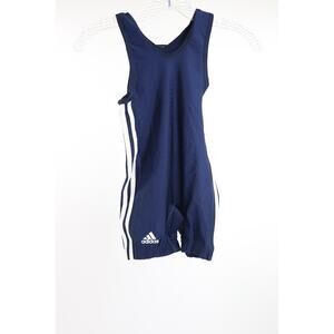 Adidas | AS102S | 3-Stripe Mens Wrestling Singlet Youth Medium - Blue / White